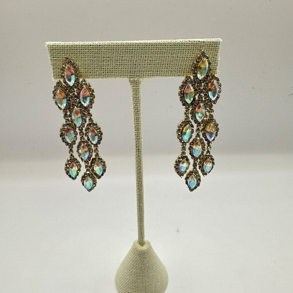 Rhinestone‎ Bridal Crystal Dangled Drop Earrings